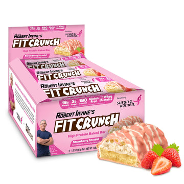 Fitcrunch Snack Size Protein Bars, Designed By Robert Irvine, 6-Layer Baked Bar, 3G Of Sugar, Gluten Free & Soft Cake Core (9 Ba