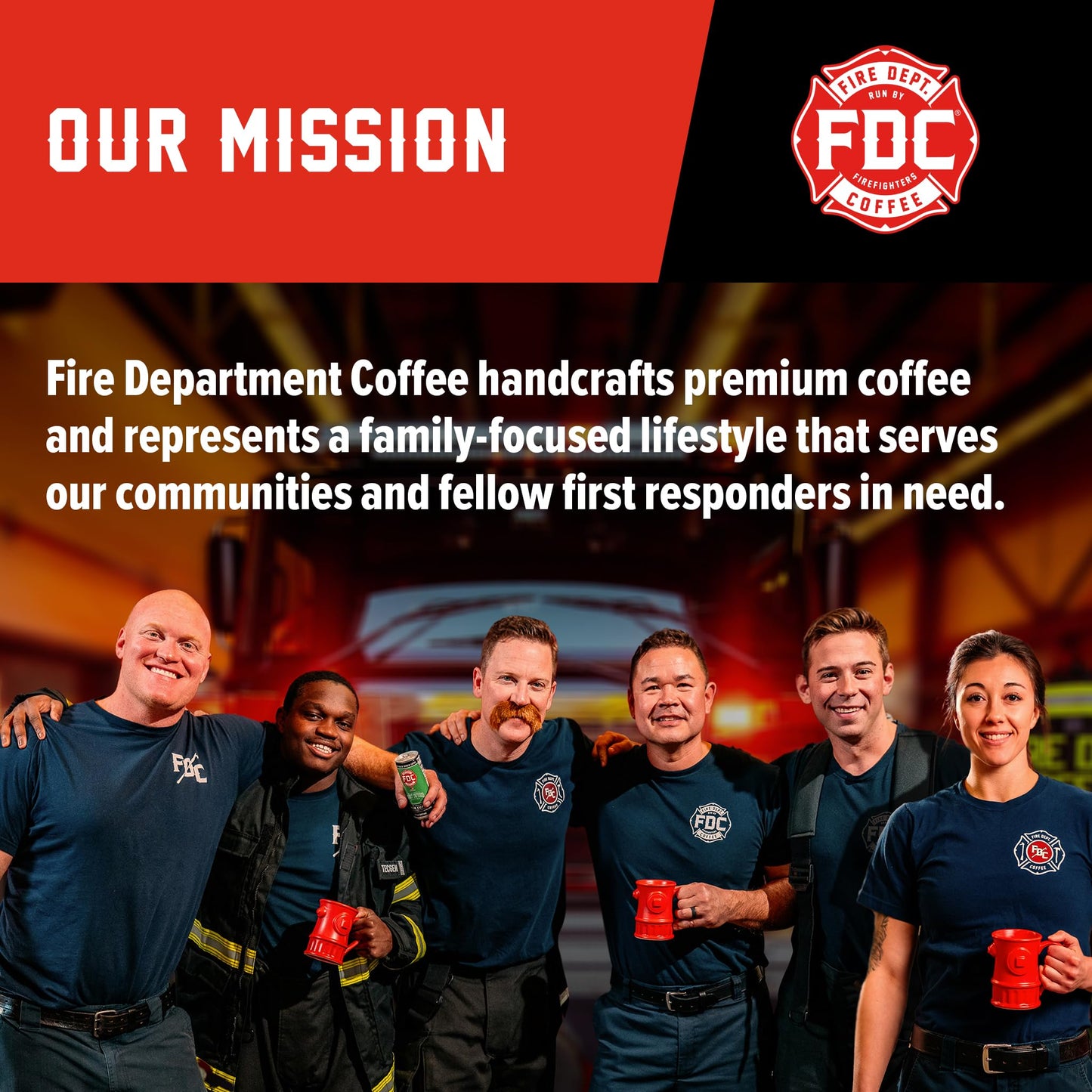 Fire Department Coffee - Gives Back To Firefighters - Balanced & Smooth Original Medium Roast Ground Coffee - Roasted In The Usa