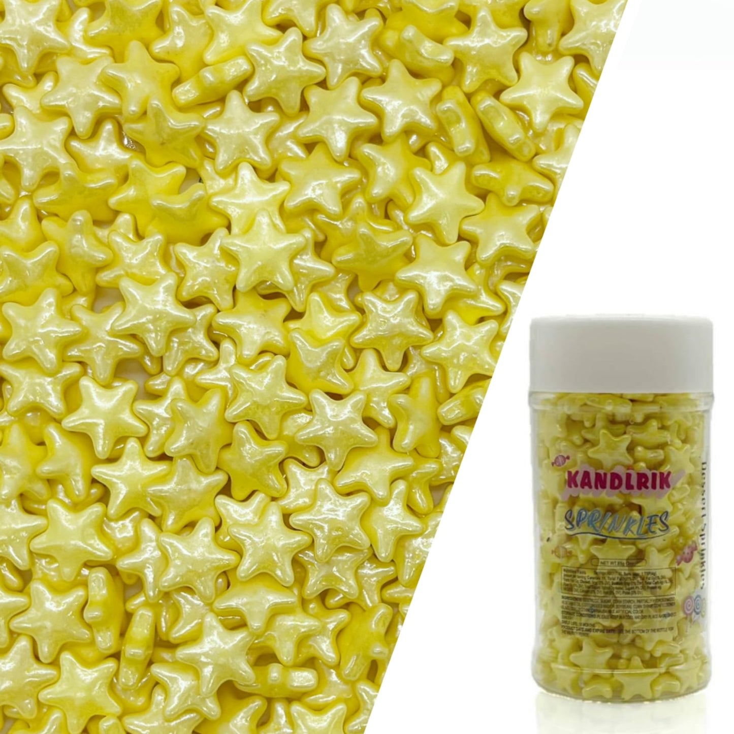 10mm Yellow Sprinkles Edible Stars Cake Decorating Stars Cake Decorations Cupcake Toppers Cookie Decorating Perfect for Cakes,Cu
