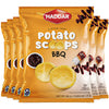 Haddar BBQ Baked Potato Scoops, .88oz (6 Pack) | Baked Potato Chips, Healthier Snacking, Gluten Free Snacks, Bite-Sized