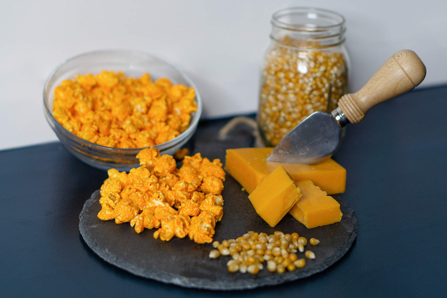 Popn Popcorn Cheddar Cheese Pop Corn - 40 Oz Cheesy Pop Corn Flavored Snacks For Movie Night Or Family Picnic - Freshly-Popped A