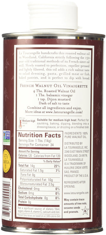 Oil Roasted Walnut Tin 16.9 Oz/500 Ml-Pack Of 6