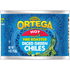 Ortega Diced Green Chiles, Hot, 4 Oz (Pack Of 24)