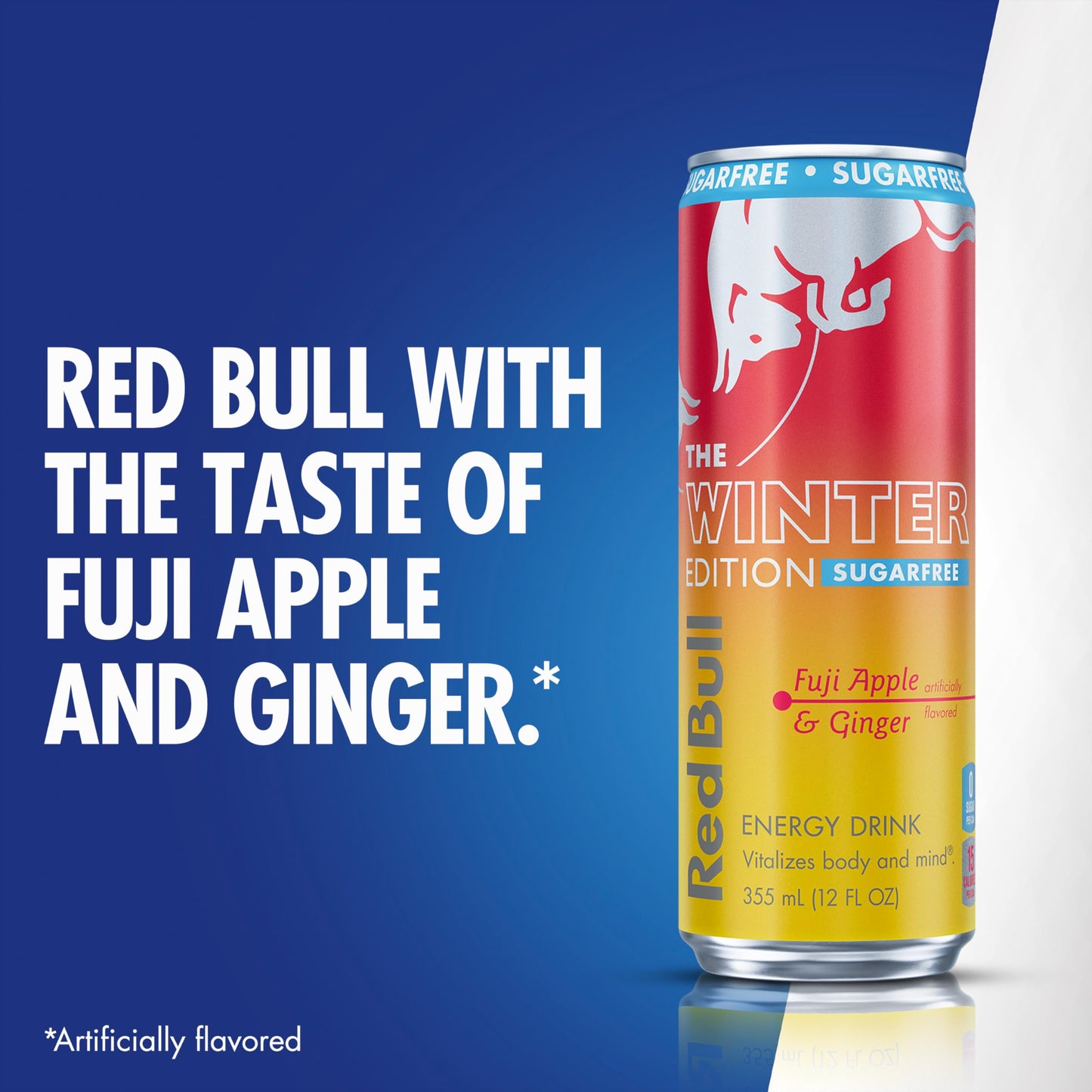 Red Bull Sugar-Free Fuji Apple and Ginger Winter Edition Energy Drink with 80mg Caffeine plus Taurine & B Vitamins 12 Fl Oz 6 Packs of 4 Cans (Pack of 24)
