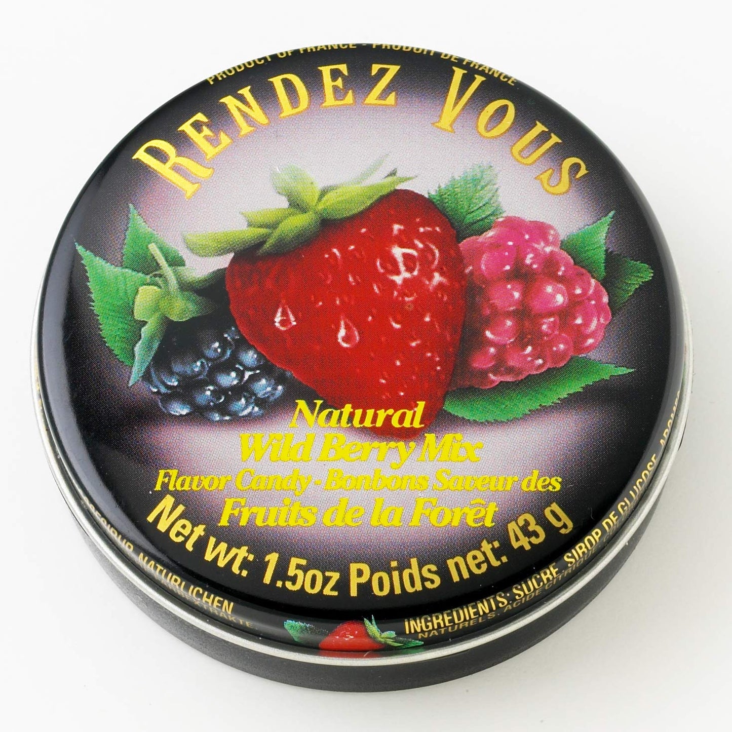 Rendez Vous, French Mini Candies, Wild Berry, 1.5 Oz (Pack Of 12)