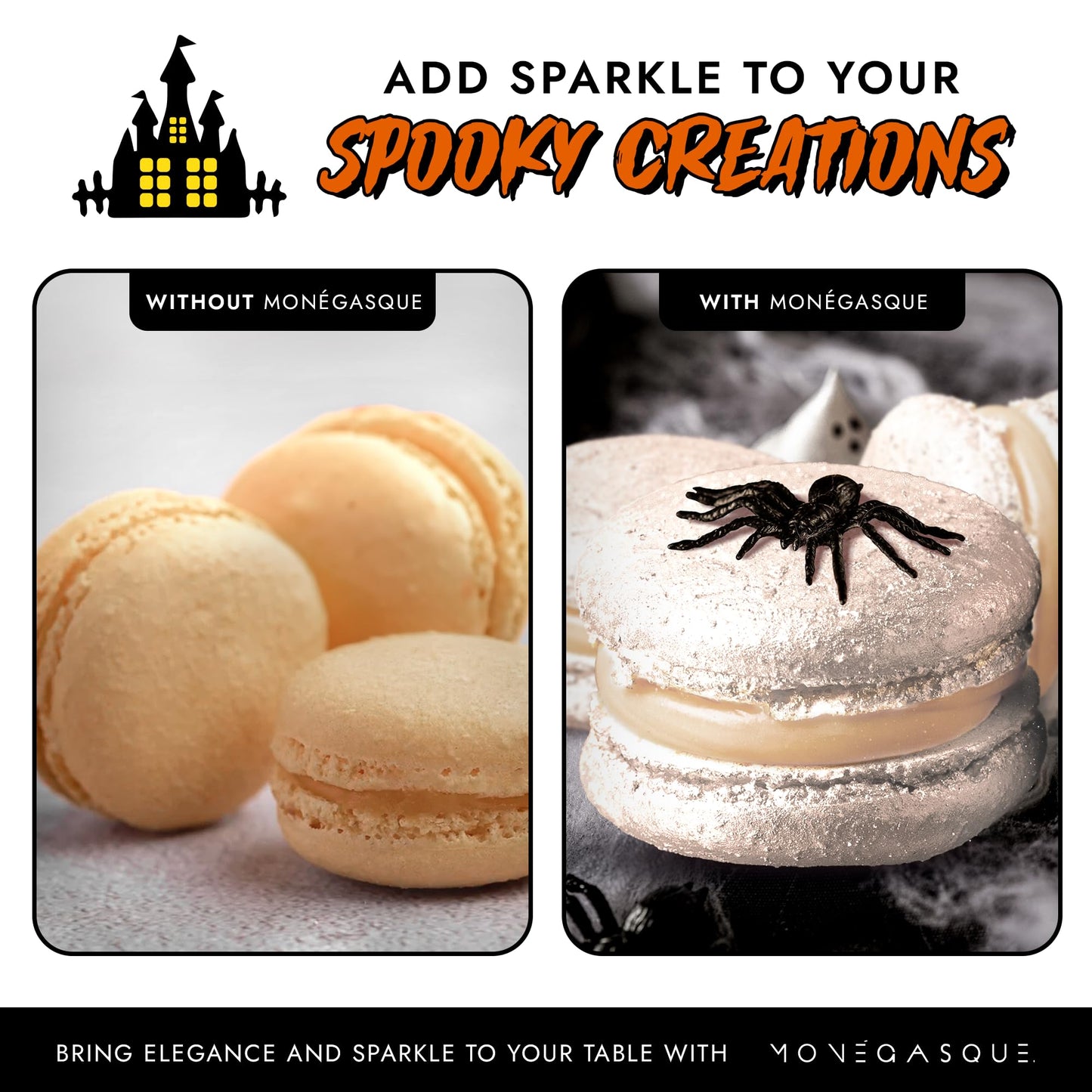 Mon  Gasque White Luster Dust Edible Glitter For Cocktails 15G - Premium White Edible Glitter White - Halloween Cake Glitter Dus