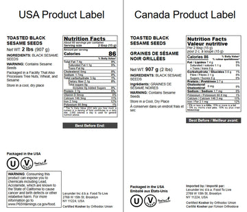 Food To Live Toasted Black Sesame Seeds, 2 Pounds - Crunchy And Nutritious Snack, Oven Roasted, Unsalted, No Oil Added, Perfect