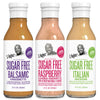 G Hughes Sugar Free, Salad Dressing Bundle - Gluten Free Salad Dressings, Low Carb Healthy Dressing - 12 Oz Bottles (3-Pack Balsamic, Raspberry, & Italian)