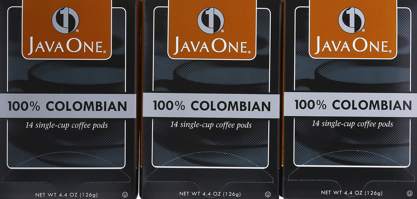 Java One Colombian 100% Coffee, 14-Count Pods (Pack Of 6)