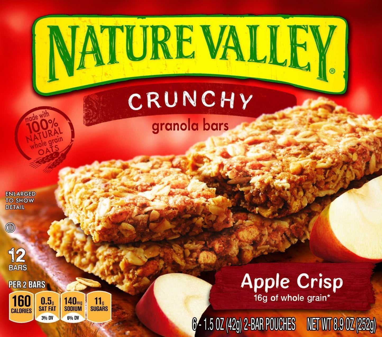 Nature Valley Apple Crisp Granola Bar 12 Bars 8.9 Oz (2 Pack)