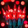 Hopolon Red Christmas Mini String Lights 2 Set 50Count 13Feet Incandescent Bulb Mini String Lights Waterproof For Indoor Outdoor