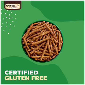 Snyder's of Hanover Pretzels, Gluten Free Pretzel Sticks, 8 Oz (Pack of 12)