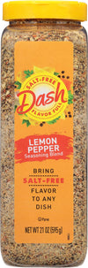 Dash Salt-Free Seasoning Blend, Lemon Pepper, 21 Ounce