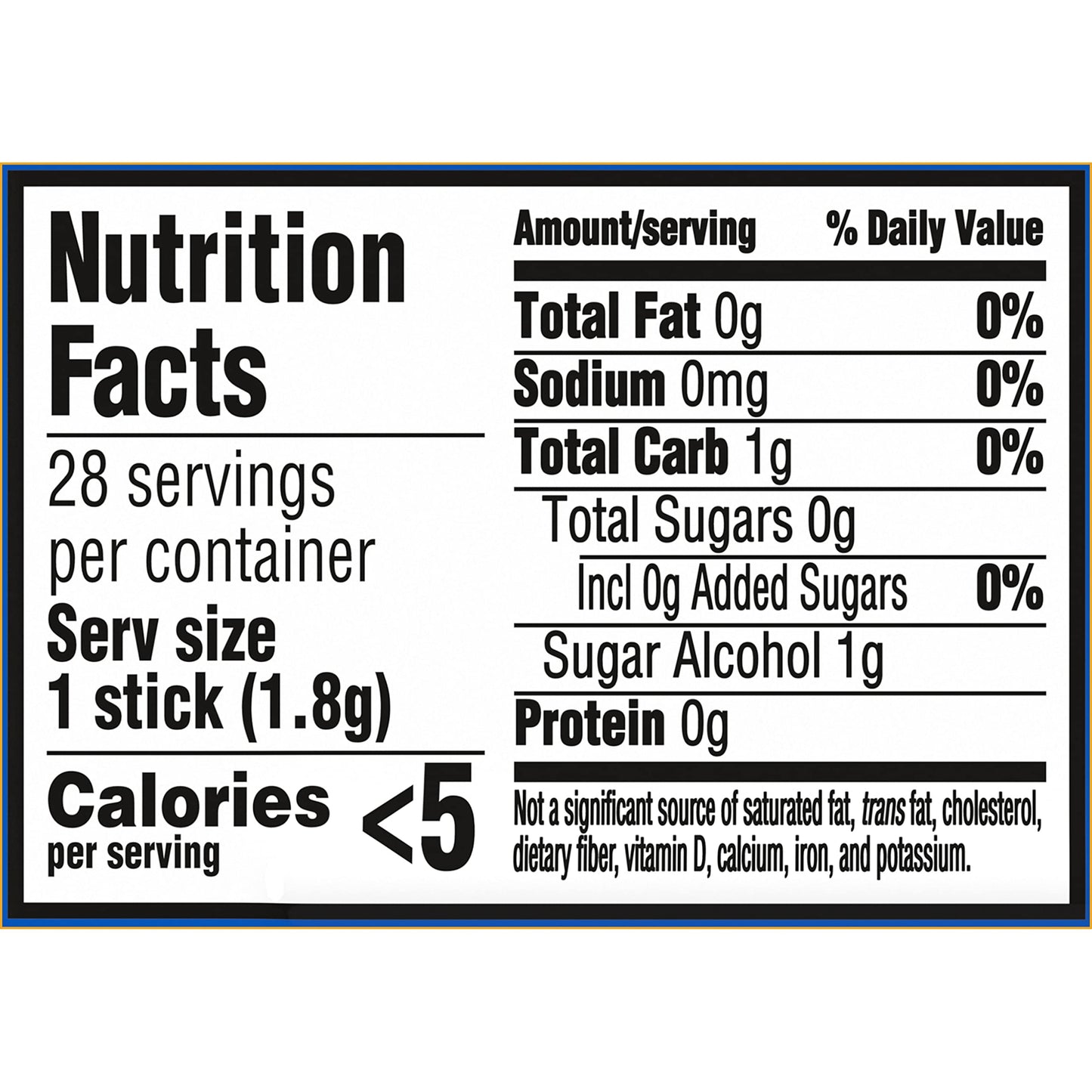 Trident Sugar-Free Chewing Gum, Original Flavor, 6 Packs of 28 Pieces, Blue, Model 10073390050730