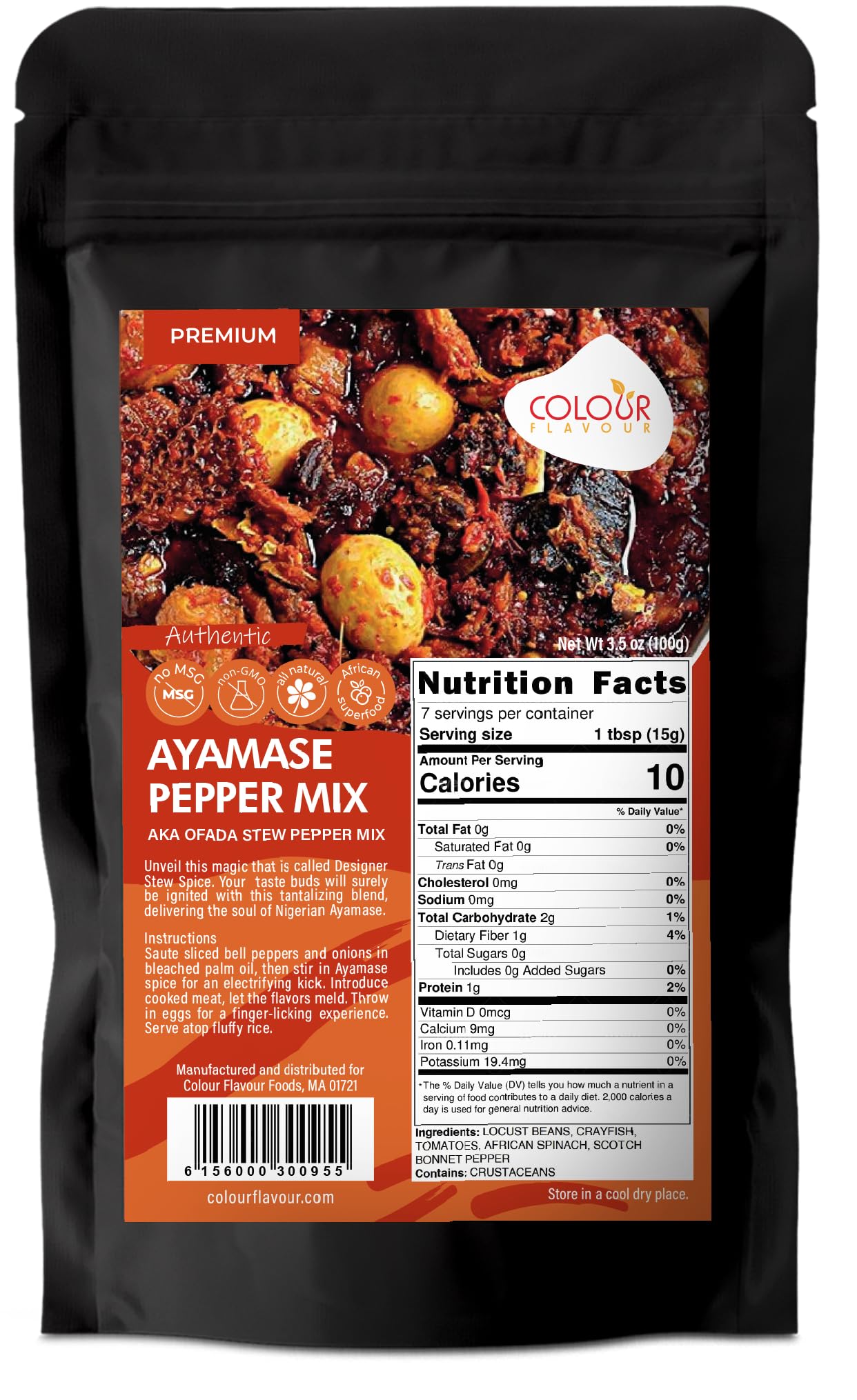 Colour Flavour Ayamase Pepper Mix| Nigerian Stew| Ofada Rice Pepper Mix| Dried Pepper Mix |Multi-Purpose Hot Pepper Sauce Mix| N