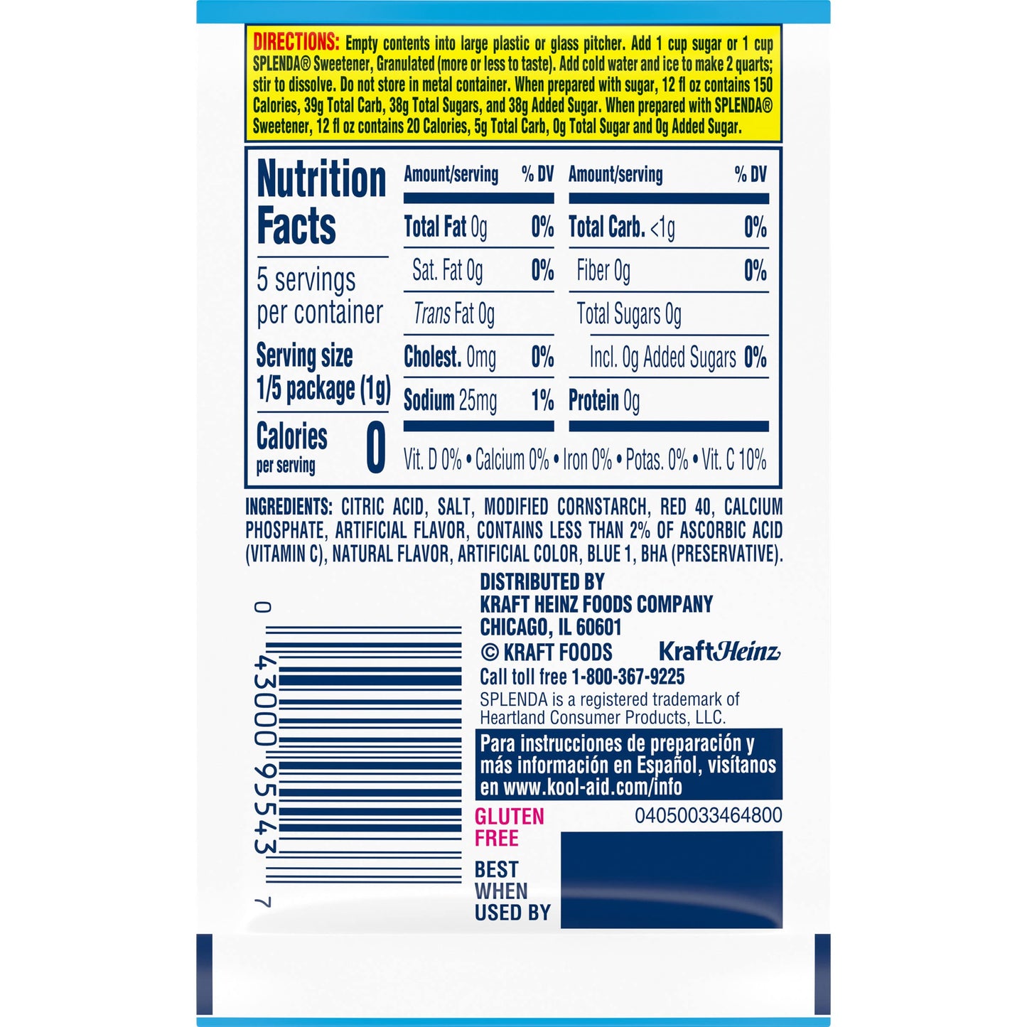 Kool-Aid Unsweetened Tropical Punch Powdered Drink Mix, Caffeine Free, 192 Count, 24.96 Ounce Pack