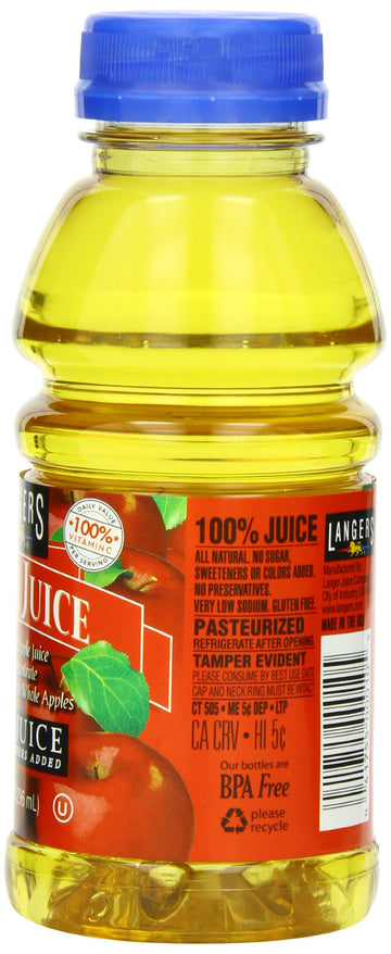 Langers 100% Juice, Apple, 10 Ounce (Pack Of 12)