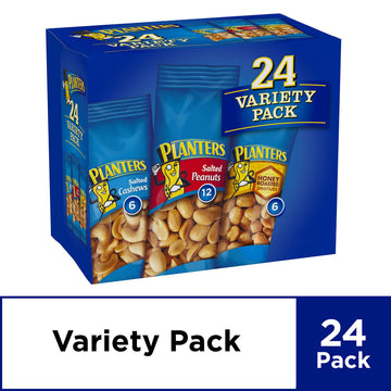 Planters Variety Packs Nuts, Salted Cashews & Peanuts, 40.5 Ounce, 24 Count Variety Pack