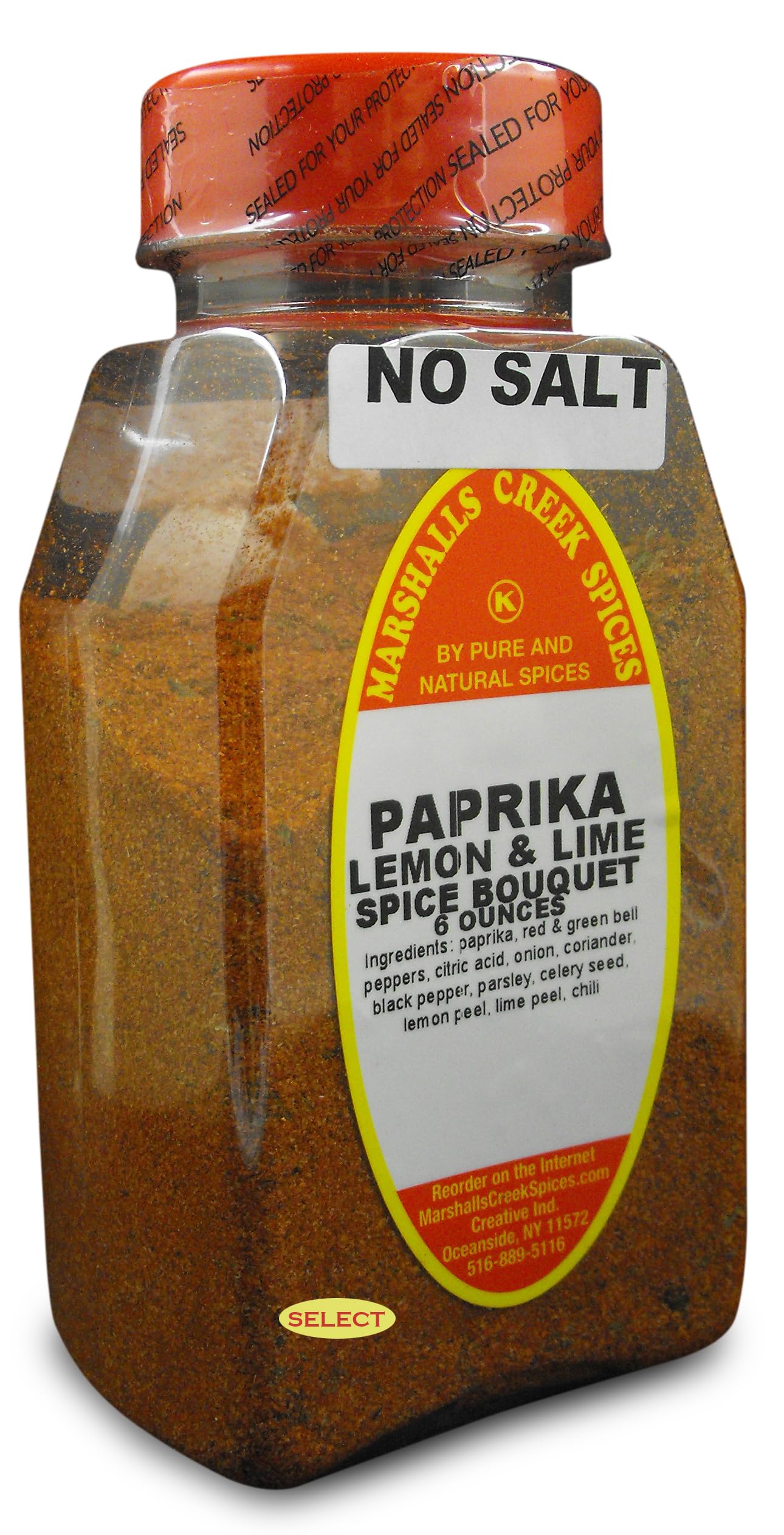 Marshalls Creek Spices, Select PAPRIKA LEMON & LIME SPICE BOUQUET, NO SALT 6 ounces
