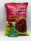 Trader Joe's Rolled Corn Tortilla Chips Chili & Lime Flavored with Grafton Way Chip Clip (1 Pack)