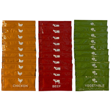 Savory Choice Broths Reduced Sodium Broth Variety Pack 10 Each Beef, Chicken And Vegetable Concentrates (30 Total) Make Great So