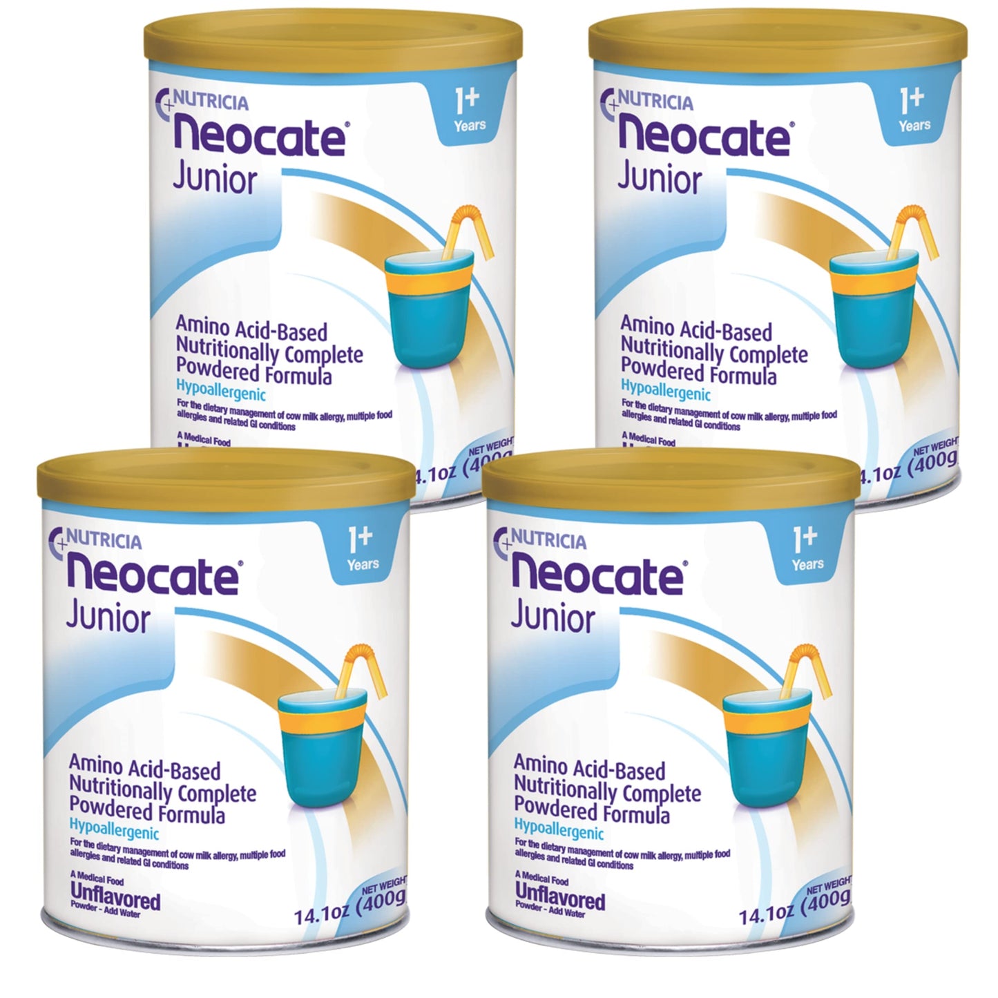 Neocate Junior Hypoallergenic Amino Acid-Based Formula Without Prebiotics - Formula for 1+ Years (toddler, kid and teens) - Unfl