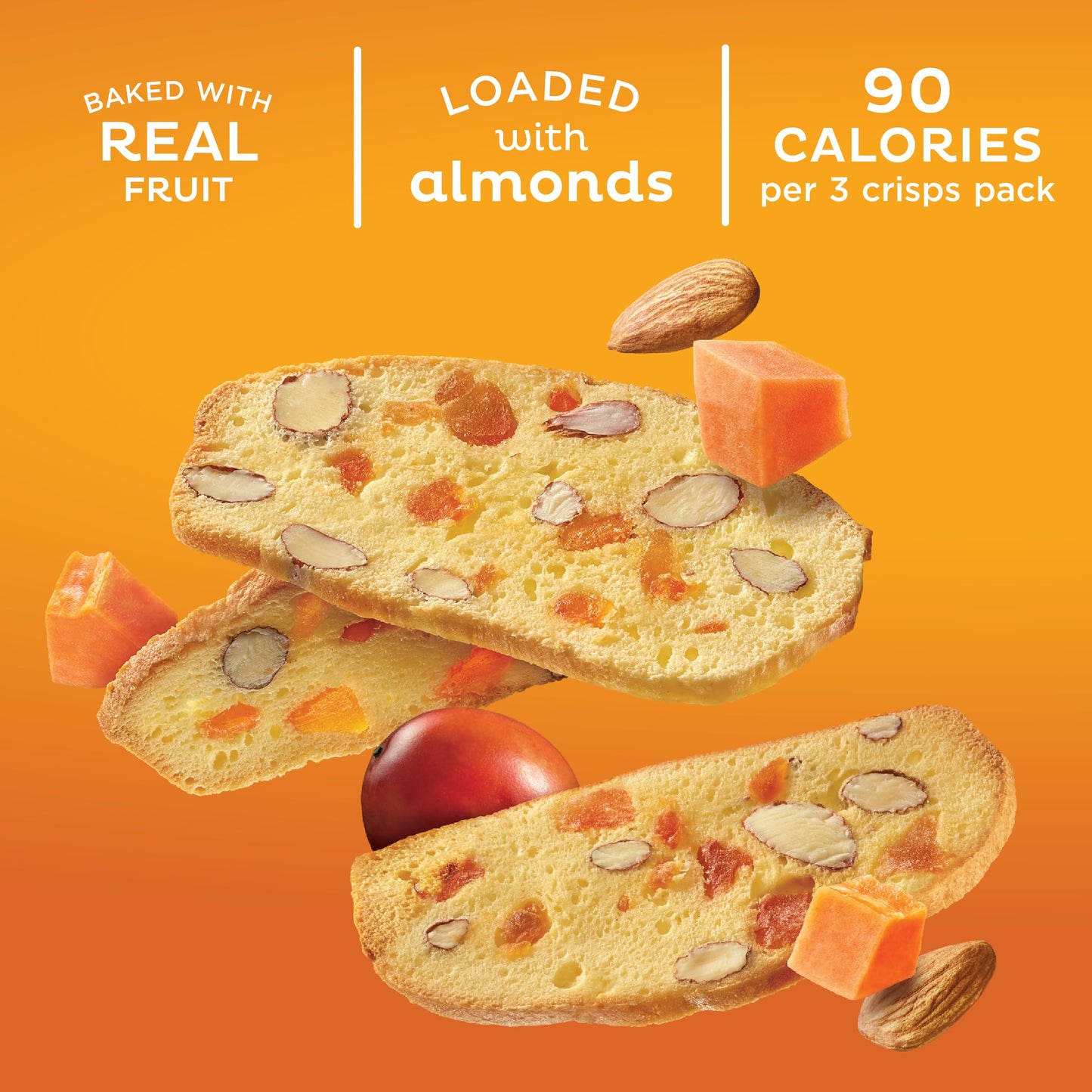Nonni'S Thinaddictives Almond Thin Cookies - Papaya & Passionfruit Almond Cookie Thins - Biscotti Italian Cookies - Biscotti Ind