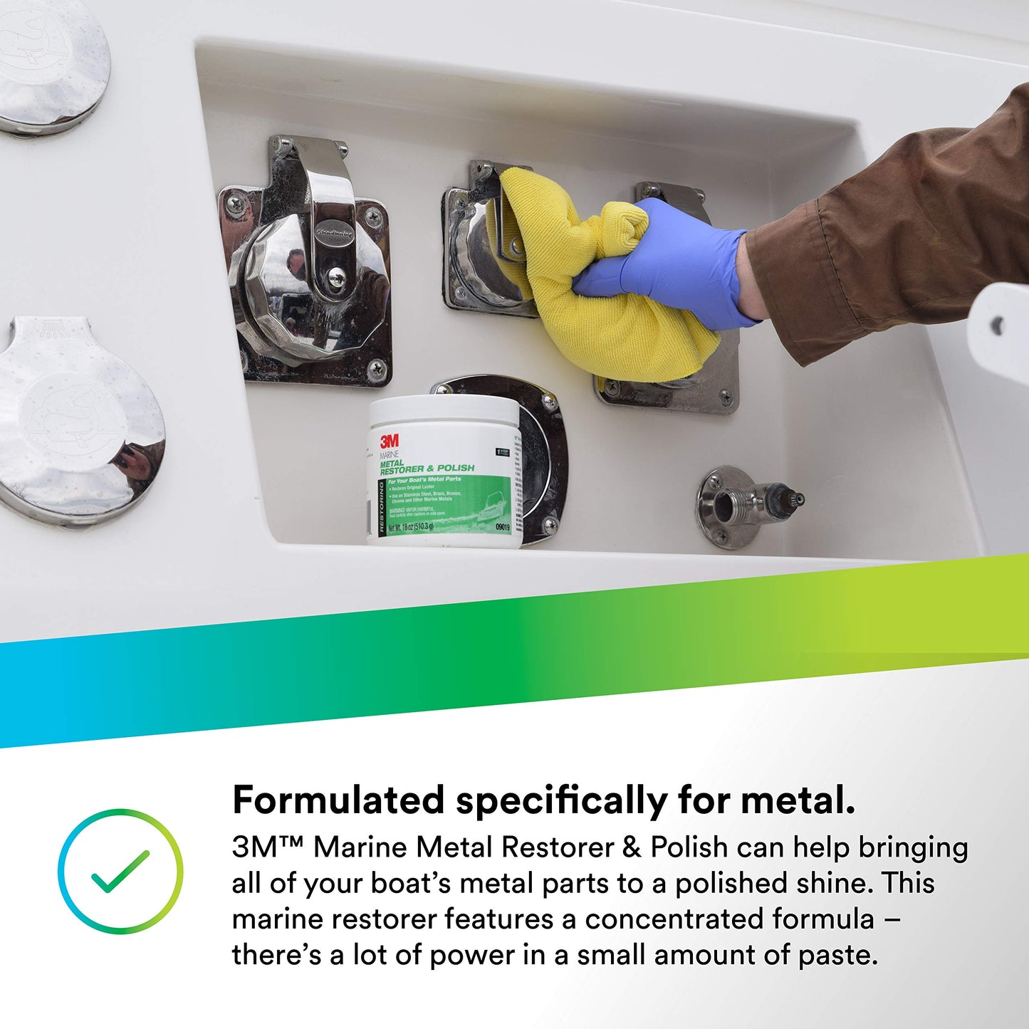 3M Metal Restorer And Polish, 09019, 18 Oz Paste
