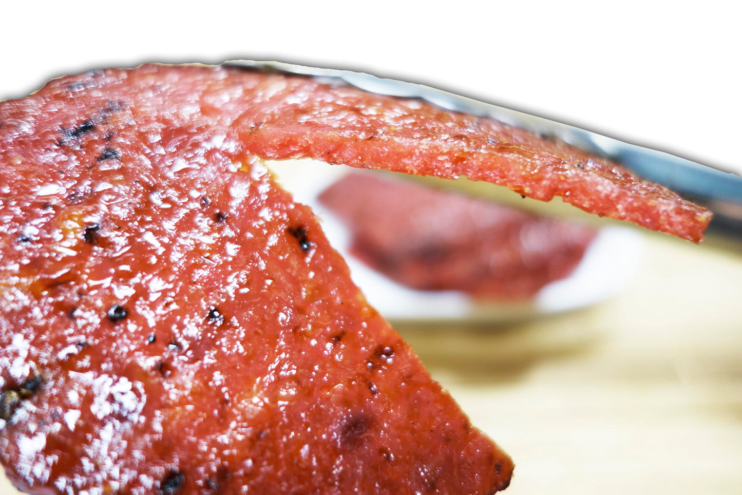 Singapores Famous Street Snack - Fire-Grilled Tender Pork Jerky (Original Flavor - Square Shaped, 4 oz) Grilled Fresh & Shipped