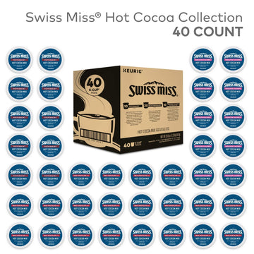 Swiss Miss Hot Cocoa Variety Pack, Keurig Single-Serve Hot Chocolate K-Cup Pods, 40 Count