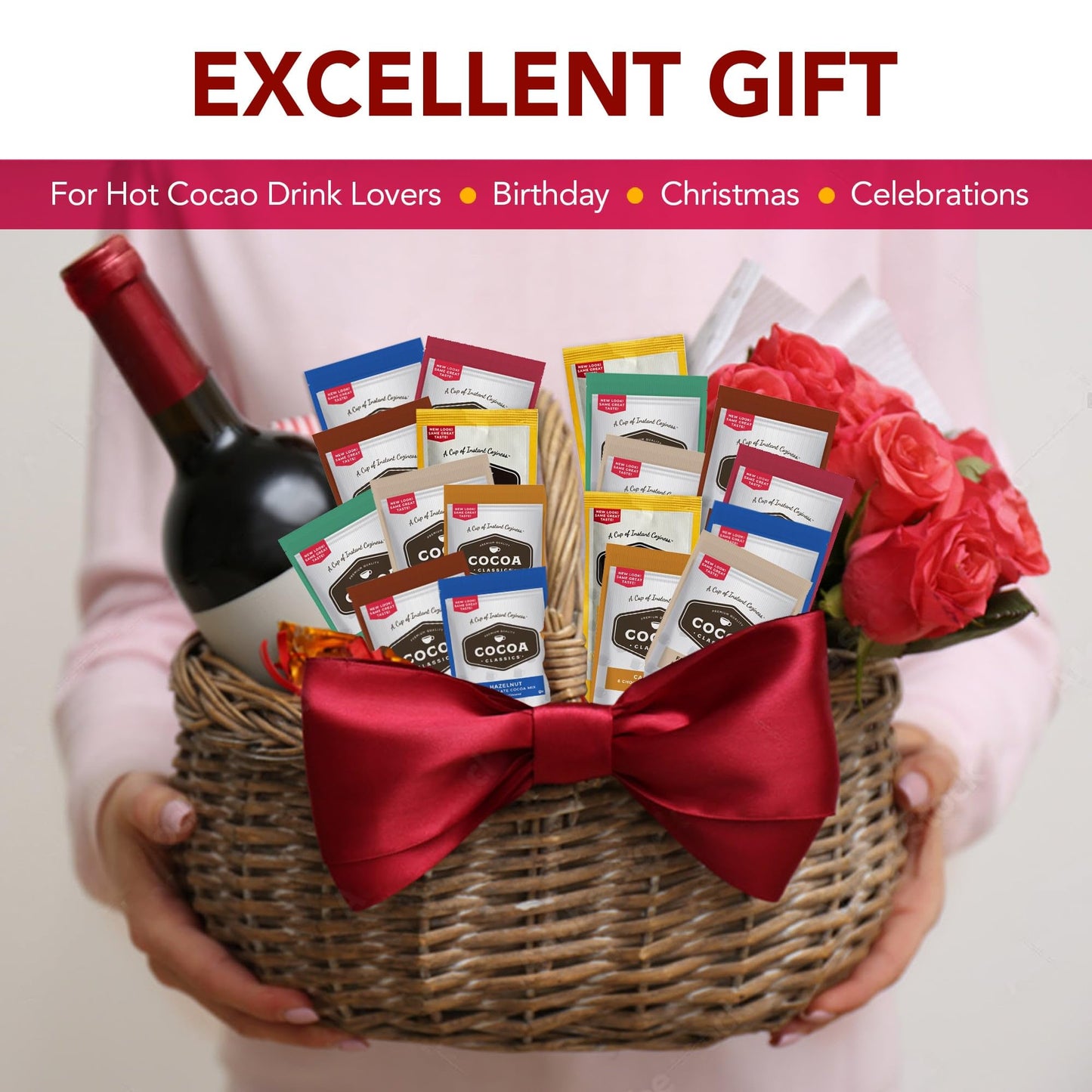 K-Munchies Cocoa Classics Hot Chocolate Mix - Assorted Pack of 28 (1.25 oz) - 7 Rich Flavors - Perfect Gift Set