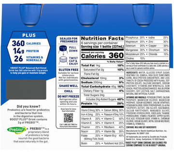 Boost Plus Nutritional Energy Drink, Chocolate, 8 oz, 6 pk