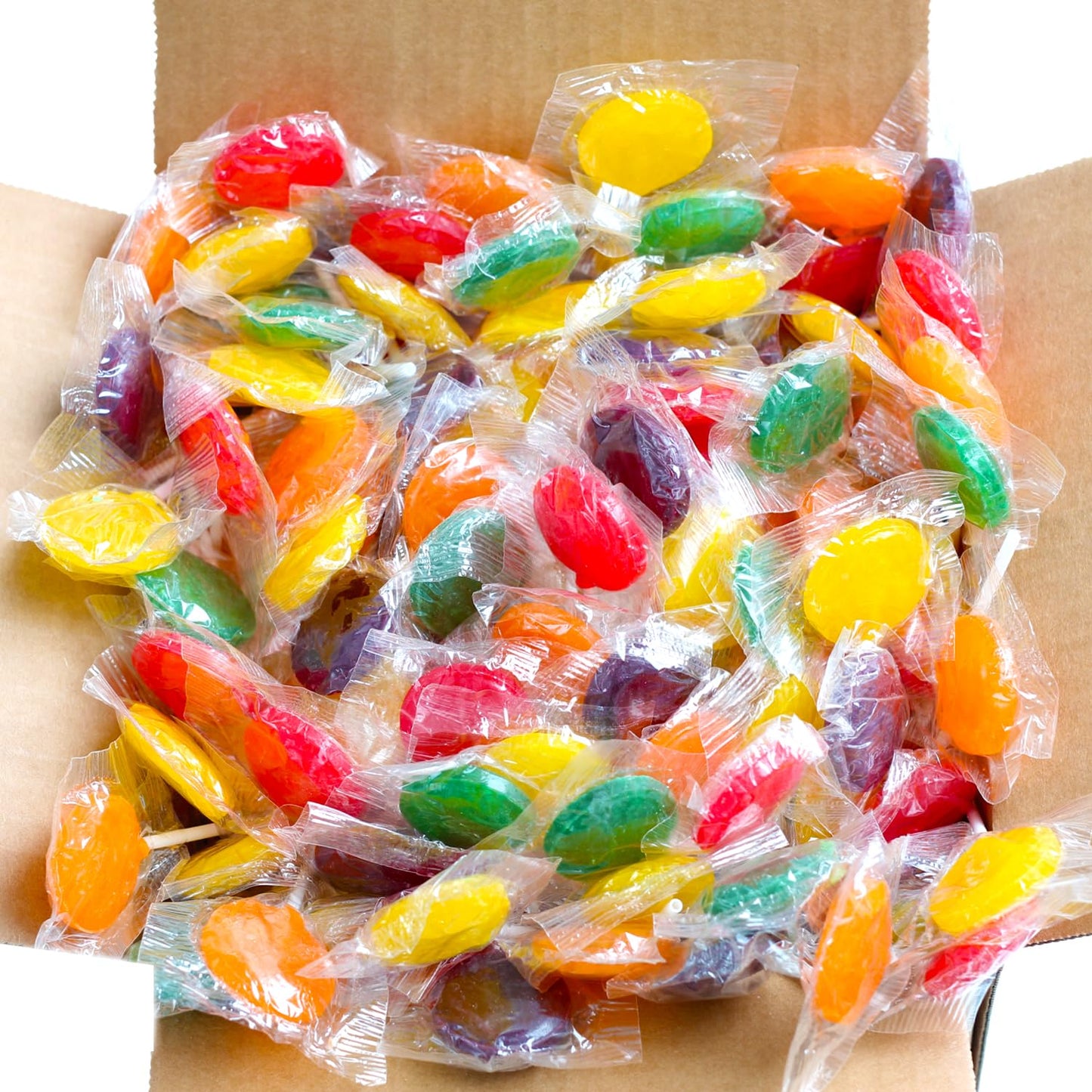 Classic Lollipops - 3 Pounds - Halloween Lollipops - Flat Lollipops Individually Wrapped - Round Bulk Lollipops For Kids, Doctor