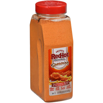 Frank'S Redhot Original Seasoning, 21.2 Oz (Pack Of 6) - Six 21.2 Ounce Containers Of Hot Sauce Seasoning Blend Of Savory Garlic