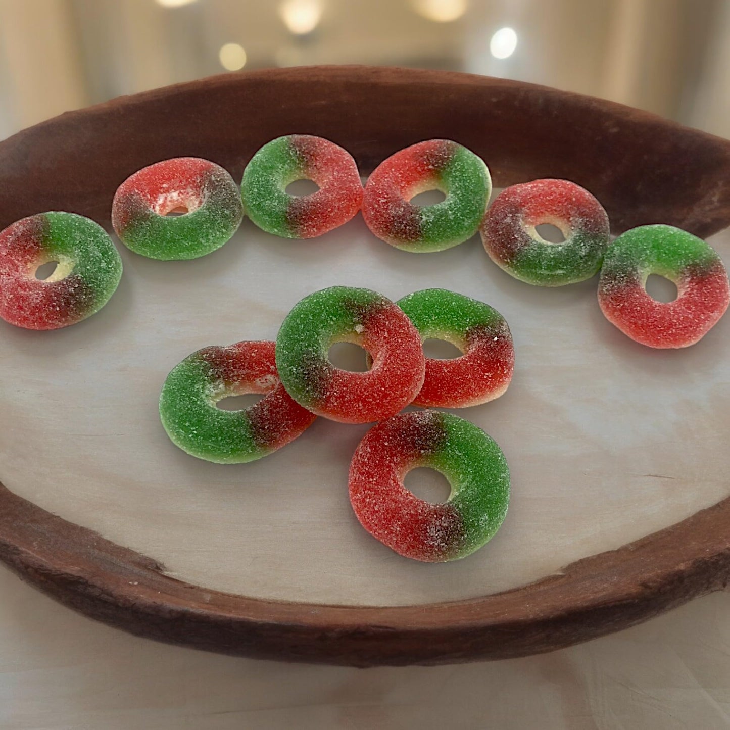 Premium Watermelon Rings -1.5 Lbs Delicious Watermelon Flavor Soft Sweet Gummy Rings In Resealable Bag, Perfect For Snacks, Part