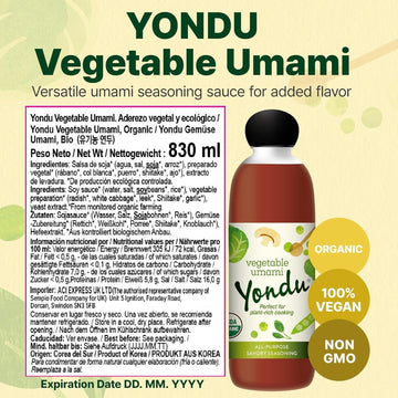 Yondu Vegetable Umami Seasoning Sauce - Plant-Based All-Purpose Flavor Boost, 28 Fl Oz