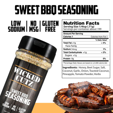 Wicked Cutz BBQ Grill Seasoning Set, Low Sodium & Gluten Free, 5 Ounce (Pack of 2)