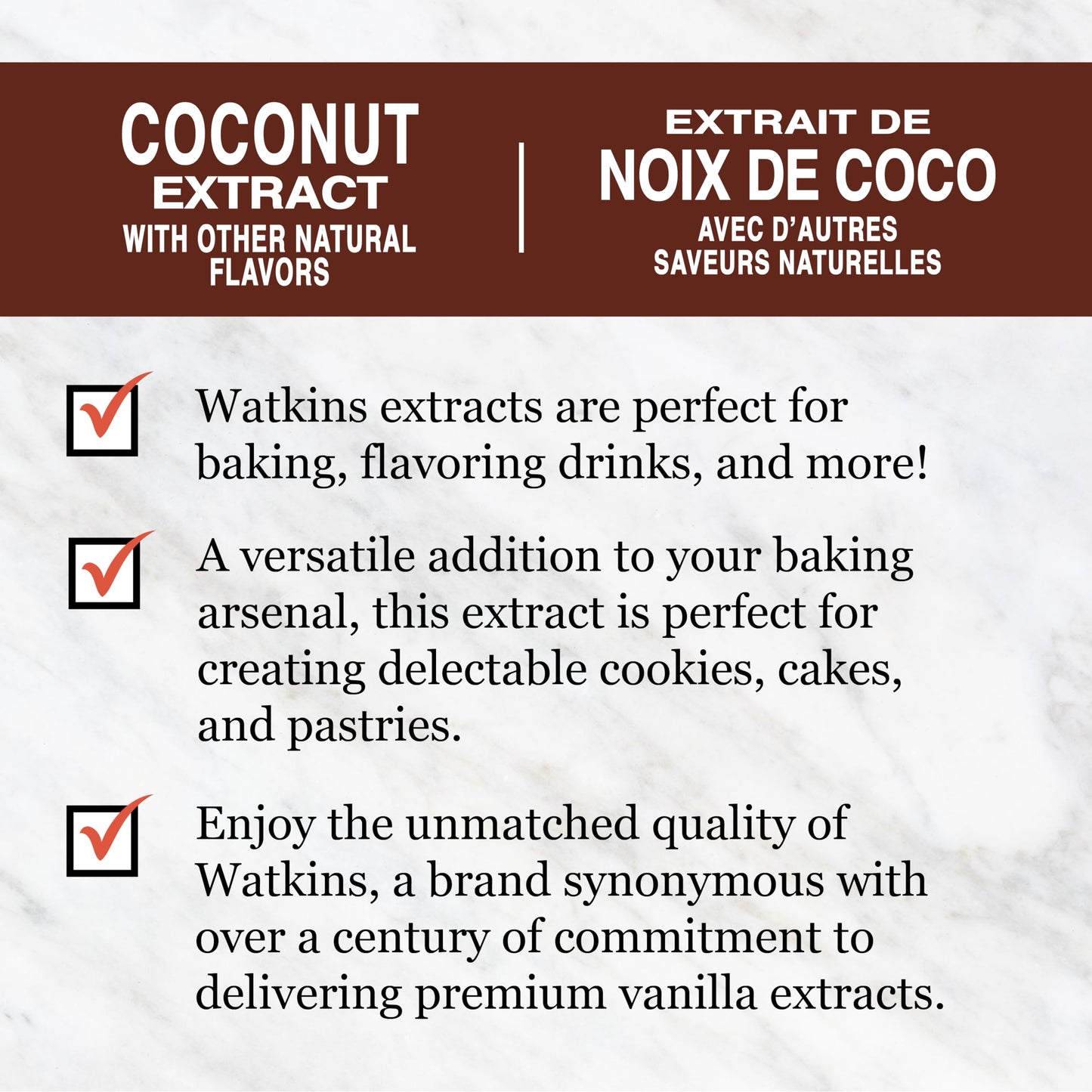 Watkins Coconut Extract with Other Natural Flavors, 2 oz. Bottles, Pack of 6 (Packaging May Vary)