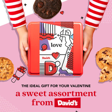 David'S Cookies Freshly Baked Assorted Cookies In Love Tin 2Lbs - Deliciously Handmade Soft Variety Of Cookies - Premium Gourmet