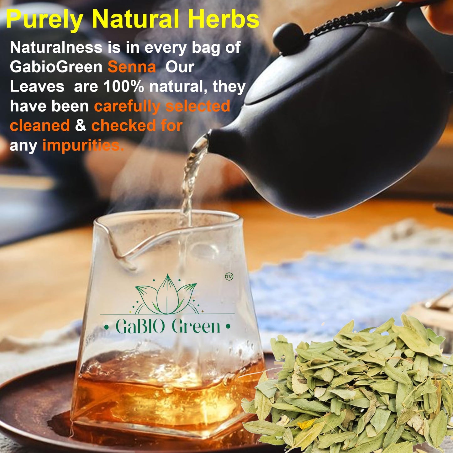 Natural Senna Leaves Hoja Sen Dried Herbal Leaves, Senna Raw Leaf, Hoja Sen Cut & Sifted Herbs, Non-Gmo, Gluten-Free, Senna Alex