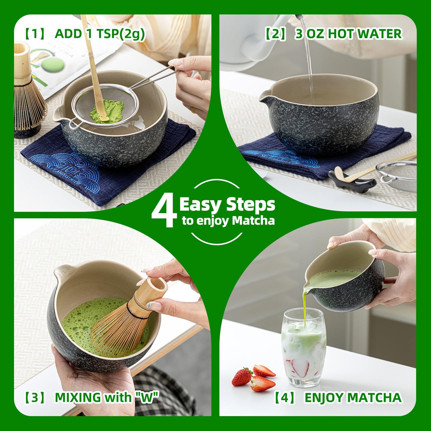 TEANAGOO Matcha Powder, USDA Organic Green Tea, Unsweetened, First Harvest, 1.06oz (30g)
