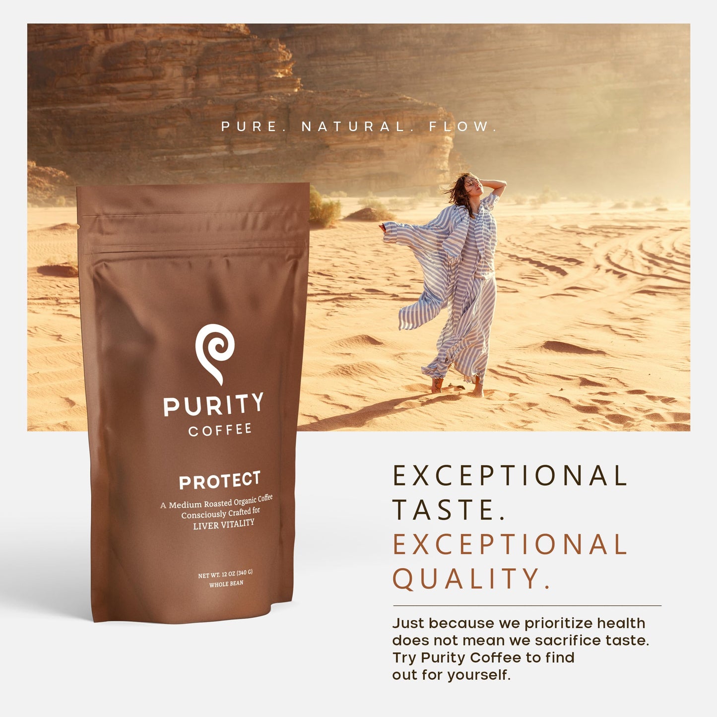 Purity Coffee PROTECT Highest Antioxidant Light-Medium Roast - USDA Certified Organic Specialty Grade Arabica Whole Bean Coffee