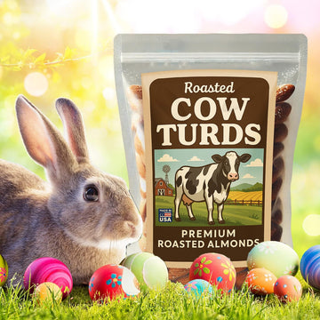 Cow Turds Crunchy Roasted Almonds - Farm-Inspired Snack For Cow Lovers, Perfect Easter Treat, Bovine, Farm Gift Ideas, Easter Tr