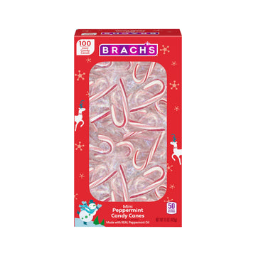 Brachs Mini Peppermint Holiday candy canes 100ct