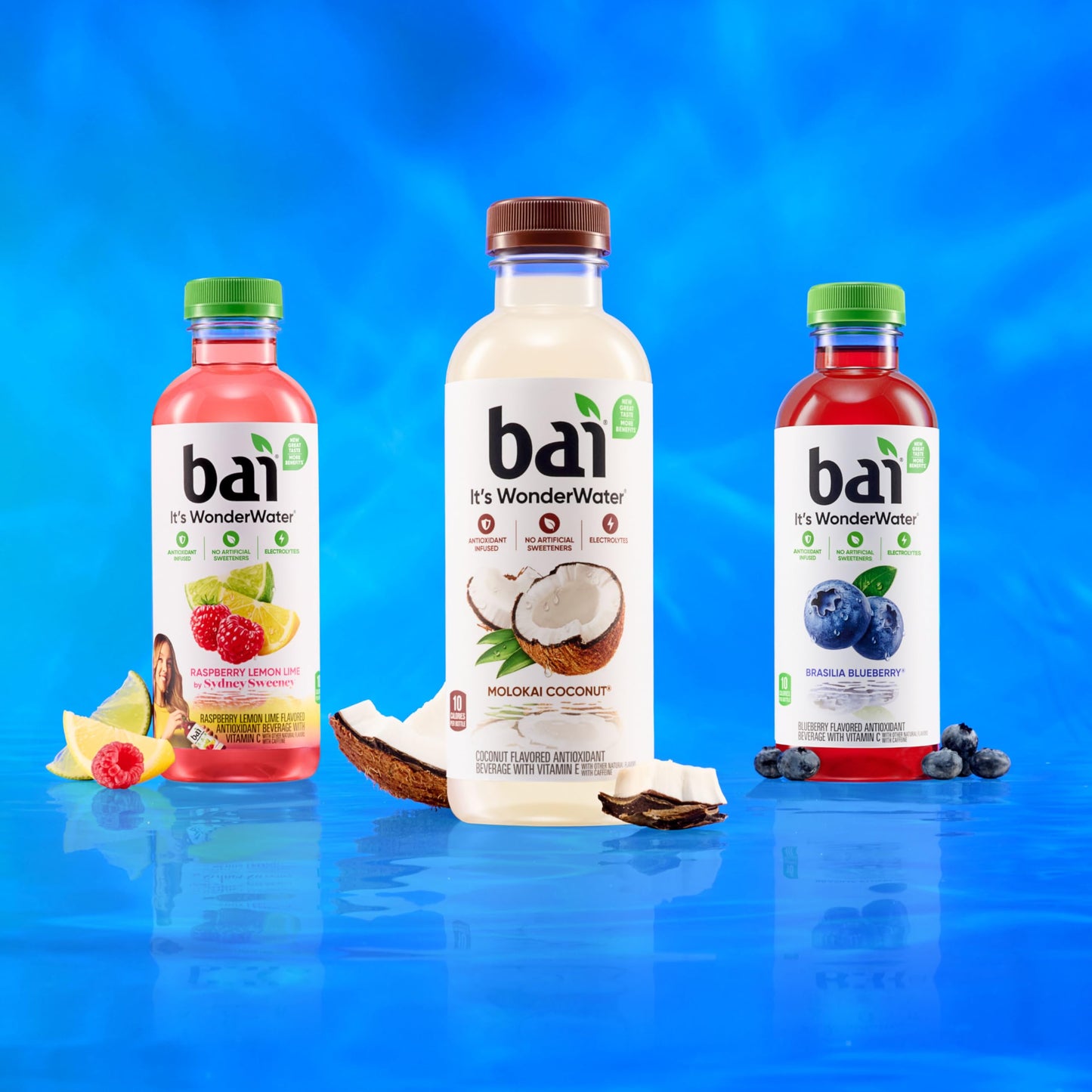 Bai Antioxidant Infused Water Beverage, Molokai Coconut, 18 Fl Oz (Pack of 12), with Vitamin C, No Artificial Sweeteners