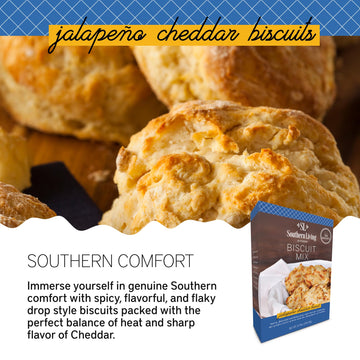 Southern Living Jalapeno Cheddar Biscuit Mix, Easy-to-Bake, 8.79 Ounce, Makes 10 Biscuits