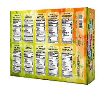 CHAVI Freeze Dried Exotic Tropical Fruits | Pack of 20 | Gift Box - No Added Sugars or Preservatives - Non-GMO, Vegan, Gluten-Fr