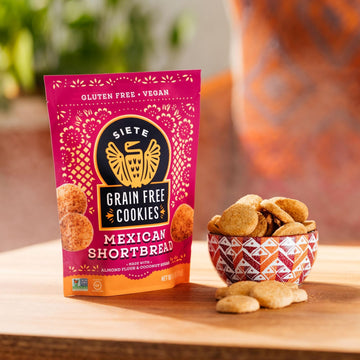 Siete Grain Free Mexican Shortbread Cookies | Vegan | Gluten Free | Non Gmo | Dairy Free | Made With Almond Flour & Coconut Oil