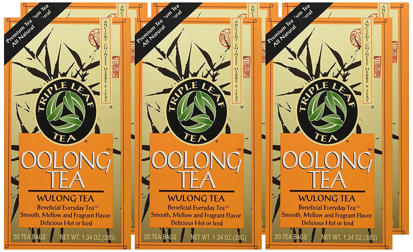 Triple Leaf Tea - Oolong Tea Bags, Wulong Tea, Semi-Oxidized, 20 Tea Bags