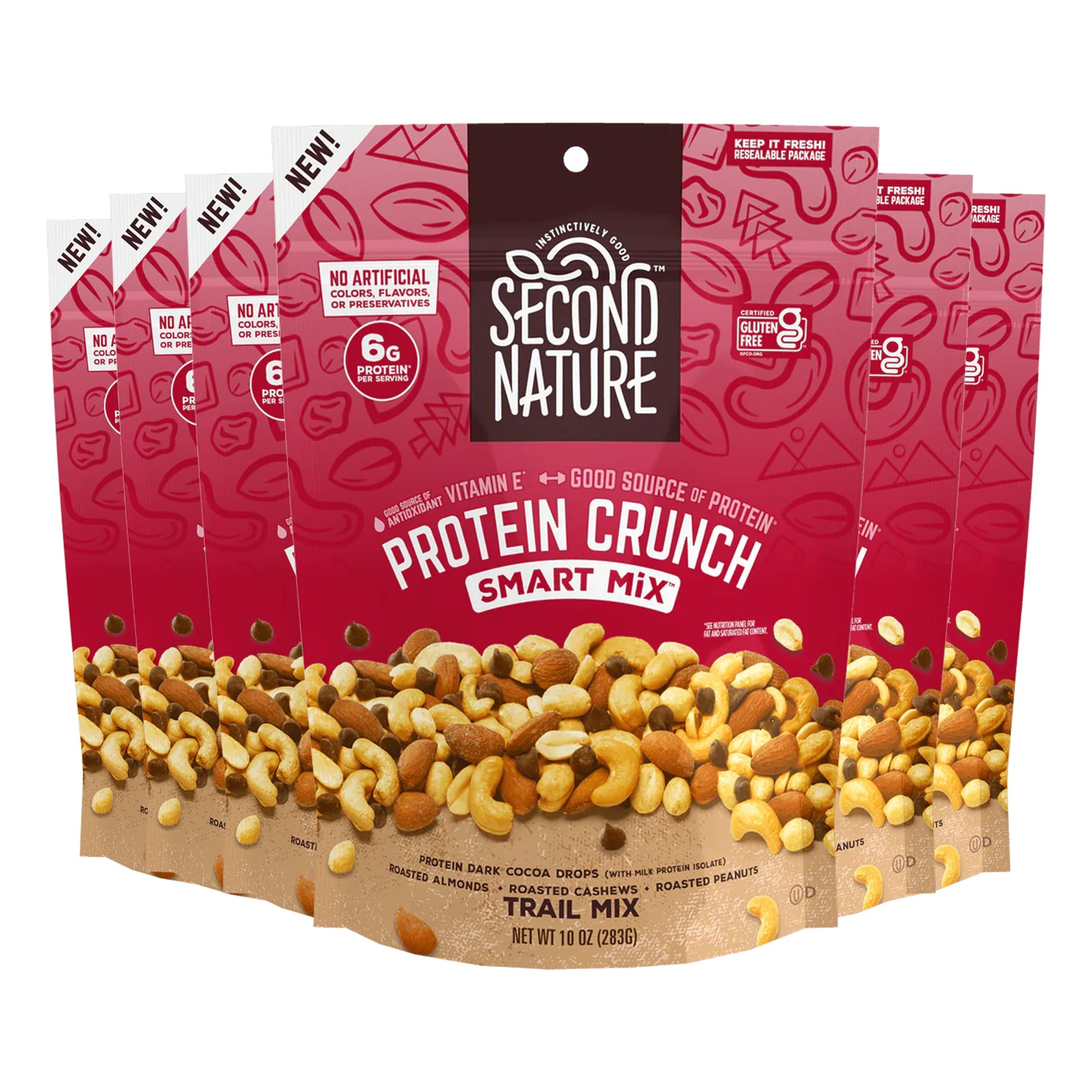 Second Nature Protein Crunch Smart Mix, Kosher, Gluten Free, 10 Ounce (Pack of 6)